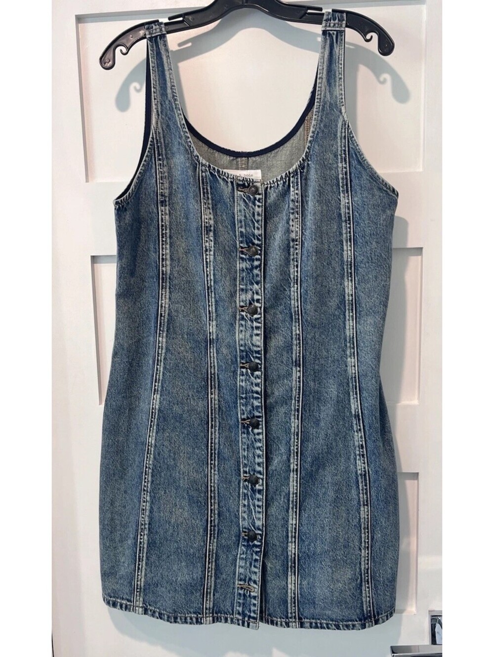 $298 Rag & Bone Lorraine Denim Mini Dress Women's Size 12 NWT - Picture 4 of 14